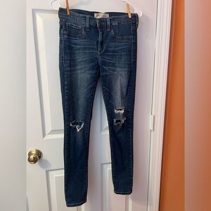 GAP Dark Blue Distressed Skinny Jeans